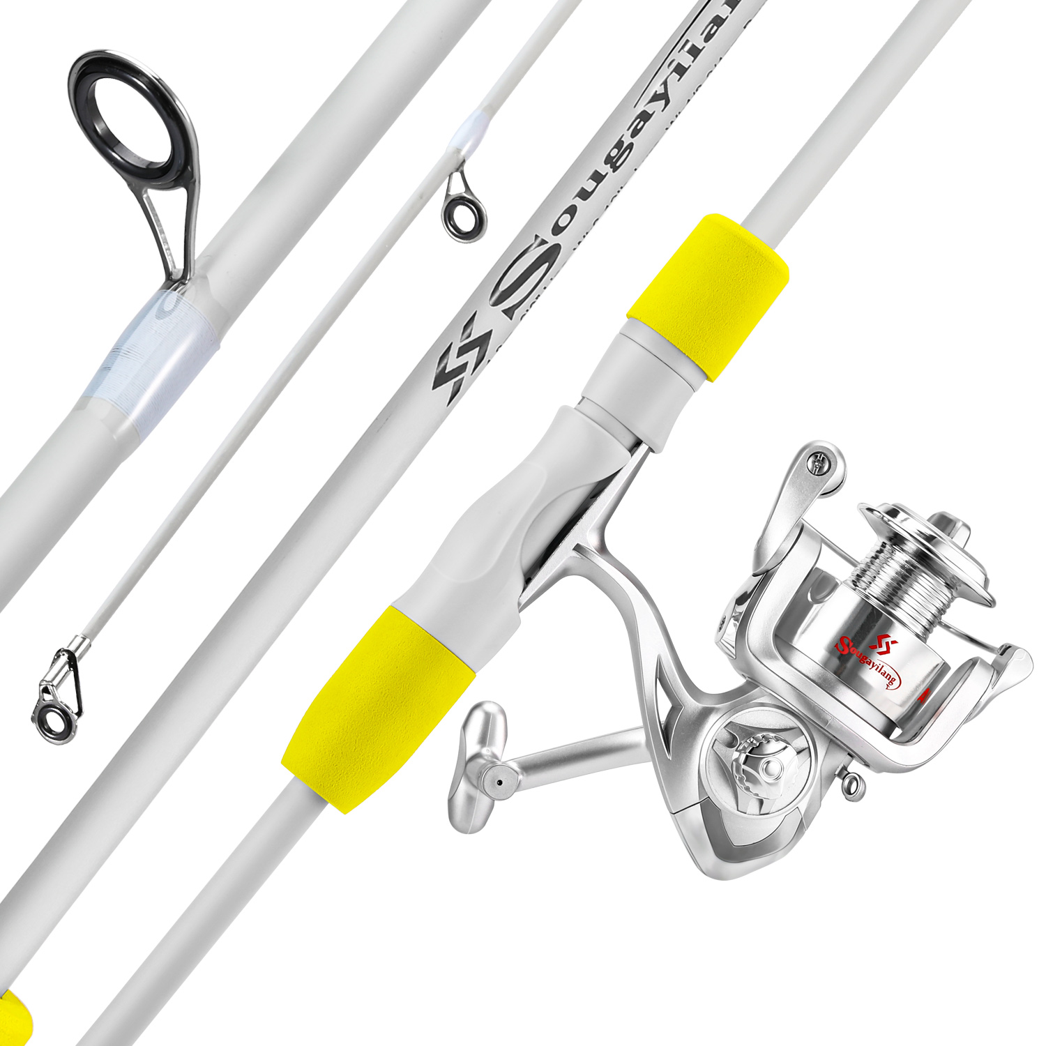 Fishing Rod Spinning - Sougayilang 2-секционная спиннинговая удочка и комбинированная