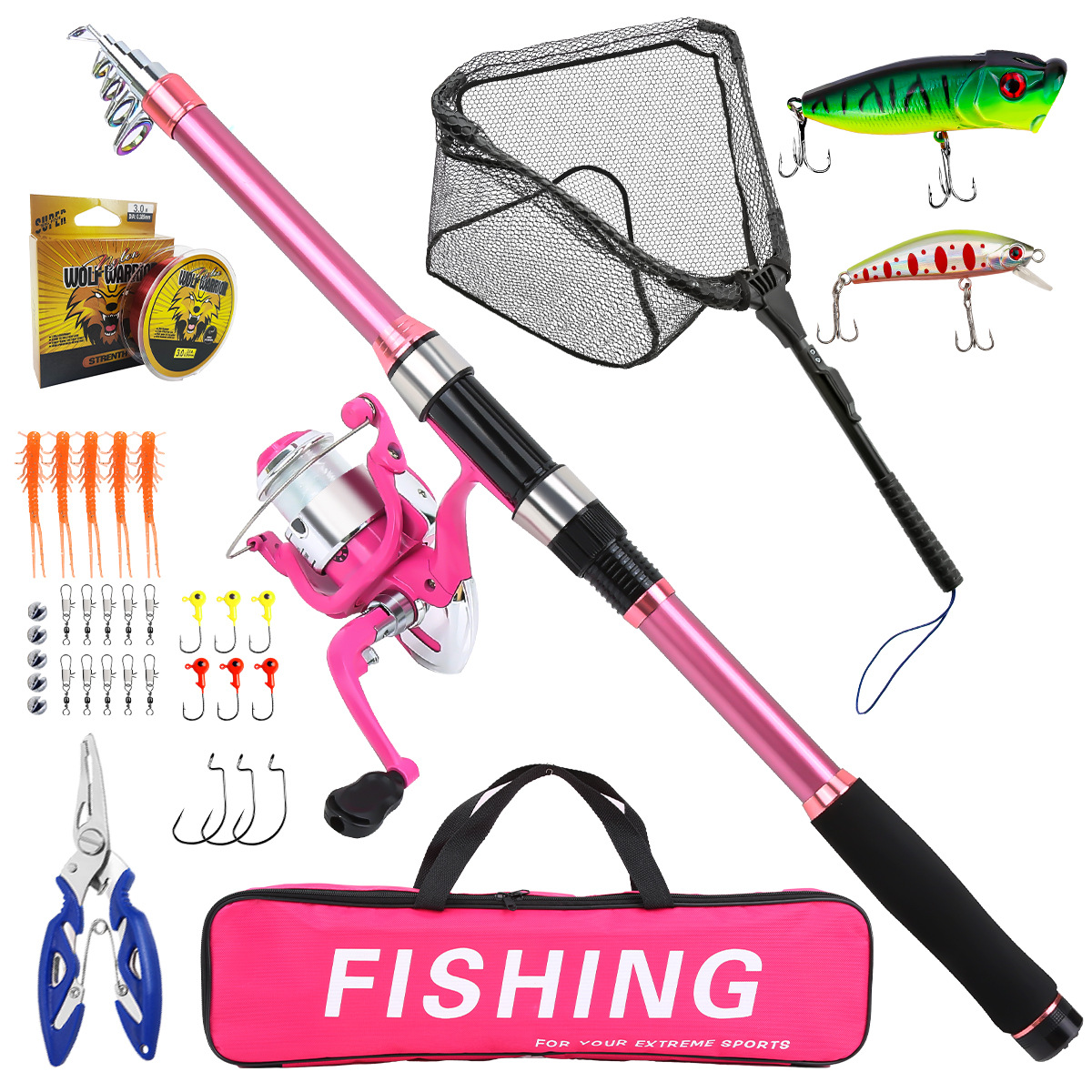 Набор для рыбалки: телескопиче – обзор и цена Fishing Rod Spinning
